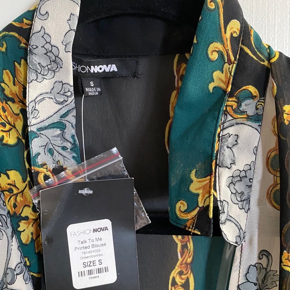 Printed Blouse - Size Small